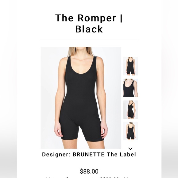 NWT Brunette The Label BTL BABY BLUE ROMPER S/M - Picture 5 of 5